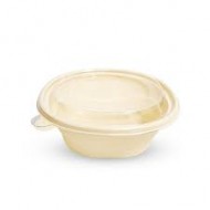 Bowl 1050 ml almidón de maíz con tapa PET