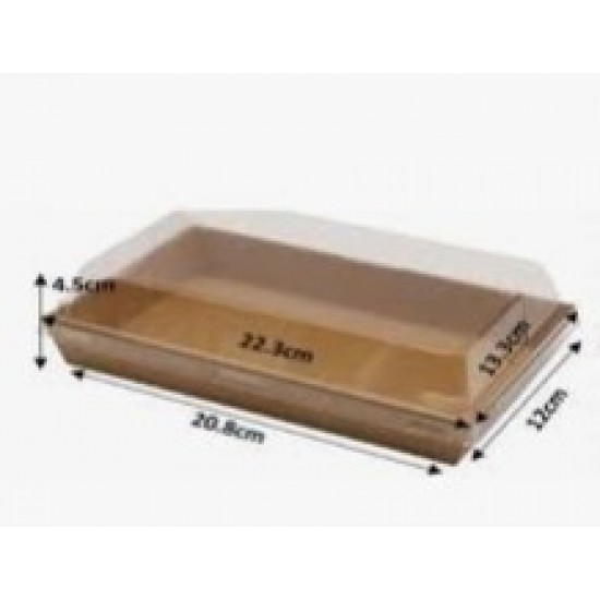 Sushi cardboard tray with PET lid #8